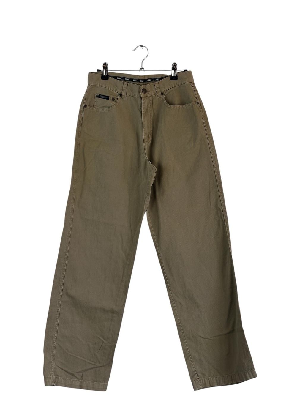 Vintage DKNY Jeans Khaki Wide Leg Carpenter Style Pants Y2K Skate Sz 4